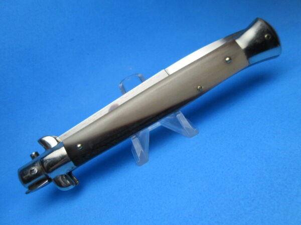 Frank Beltrame 11" French Point Horn Bayonet Picklock Switchblade