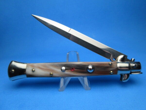 Frank Beltrame 11" French Point Horn Bayonet Picklock Switchblade