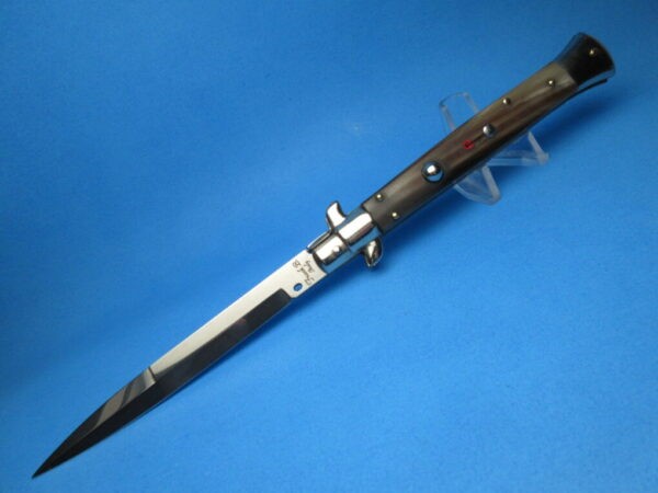 Frank Beltrame 11" French Point Horn Bayonet Picklock Switchblade