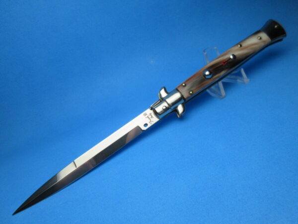 Frank Beltrame 11" French Point Horn Bayonet Picklock Switchblade