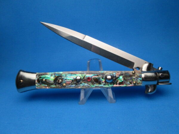 Frank Beltrame 11" Abalone Bayonet Picklock Switchblade