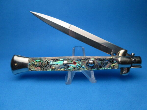 Frank Beltrame 11" Abalone Bayonet Picklock Switchblade