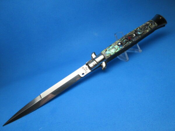 Frank Beltrame 11" Abalone Bayonet Picklock Switchblade