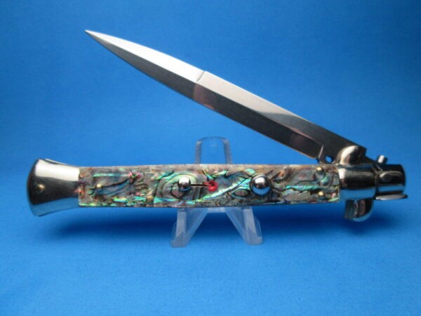 Frank Beltrame 11" Abalone Bayonet Picklock Switchblade