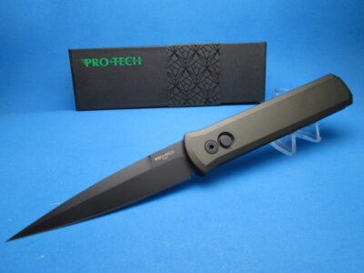 PROTECH GODFATHER GREEN HANDLE TACTICAL BLADE PLAIN EDGE