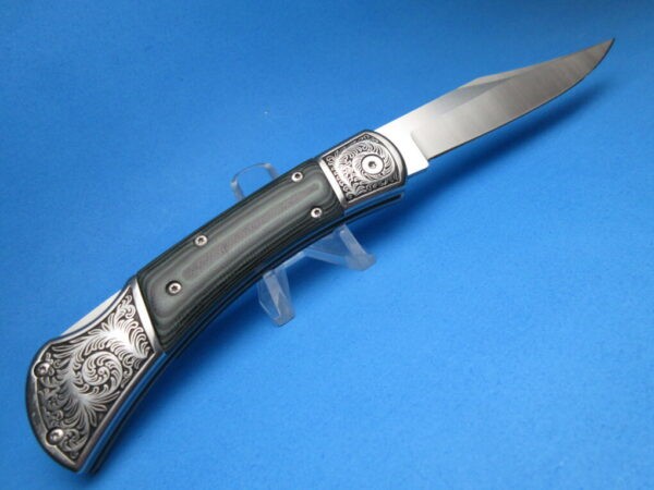 Engraved Micarta Hunter Style Auto