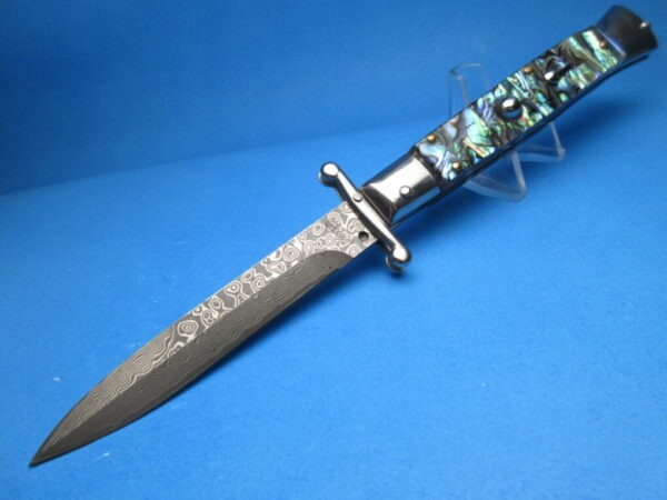 9'' AKC Abalone Damascus Bayonet Swinguard