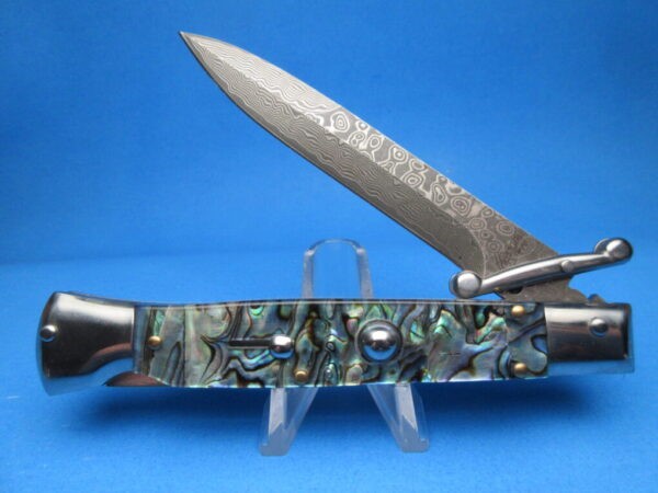 9'' AKC Abalone Damascus Bayonet Swinguard