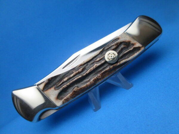 Custom Buck Sambar Stag 110 Automatic Conversion Knife