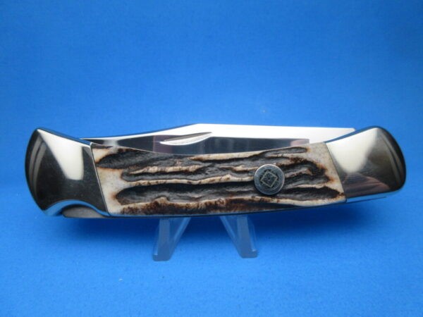 Custom Buck Sambar Stag 110 Automatic Conversion Knife