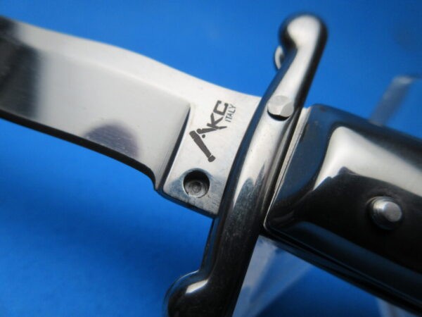 9" Black Marble Italian Kriss Stiletto Clone Switchblade Knife