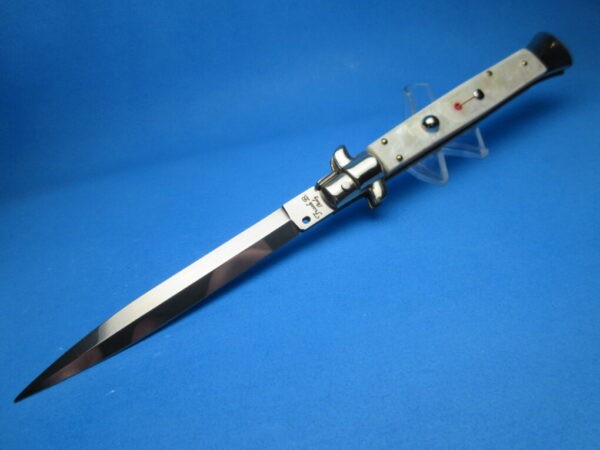 Frank Beltrame 11" Mother Of Pearl Dagger Picklock Switchblade #004