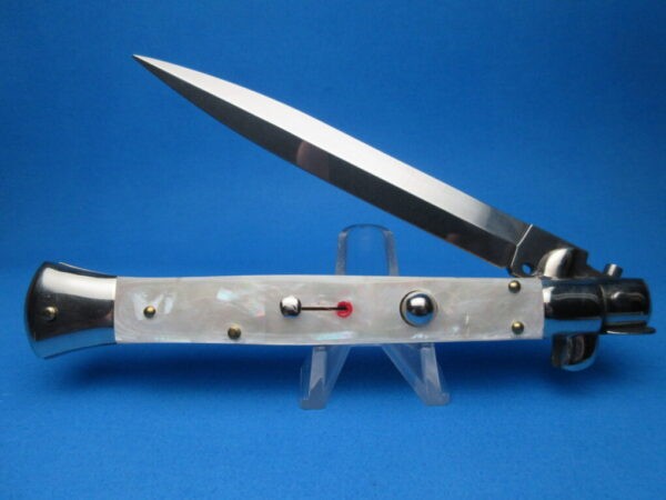 Frank Beltrame 11" Mother Of Pearl Dagger Picklock Switchblade #004