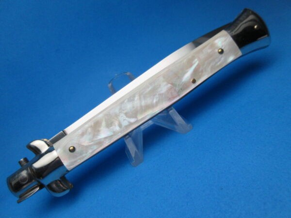 Frank Beltrame 11" Mother Of Pearl Dagger Picklock Switchblade #004