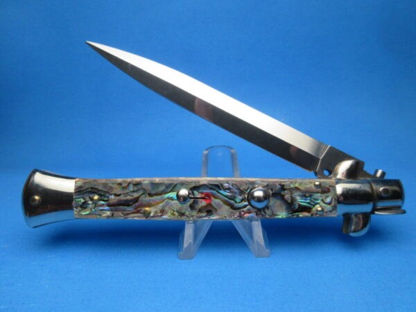 Frank Beltrame 11" Abalone Dagger Picklock Switchblade #020