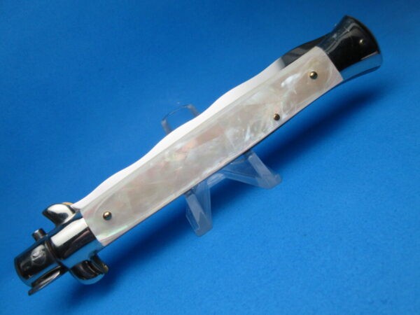 Frank Beltrame 11" Mother Of Pearl Kriss Picklock Switchblade #098