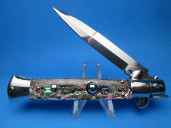 Frank Beltrame 2023 9" Abalone Bayonet Picklock Switchblade