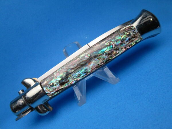 Frank Beltrame 2023 9" Abalone Bayonet Picklock Switchblade