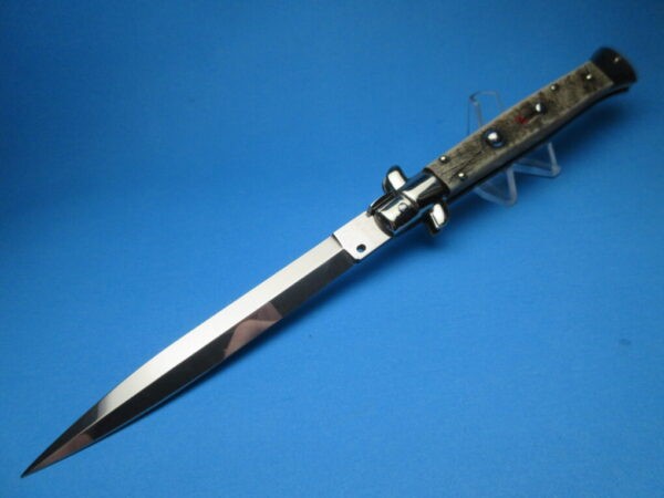 Frank Beltrame 11" Rams Horn Dagger Red Dot Picklock Switchblade