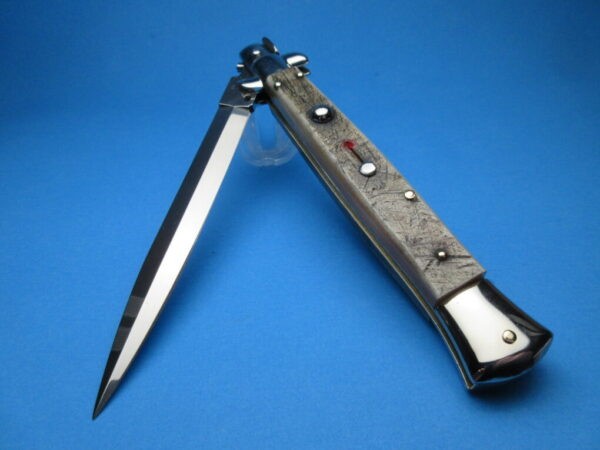 Frank Beltrame 11" Rams Horn Dagger Red Dot Picklock Switchblade