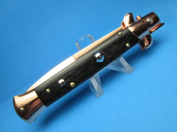 Frank Beltrame 9" Ebonywood Copper Bayonet Switchblade