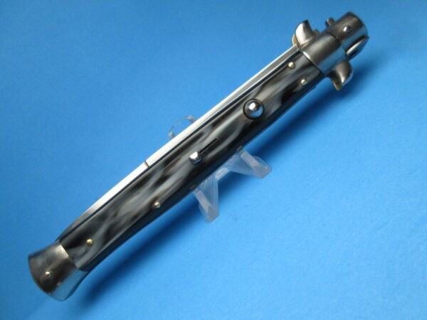 13" Italian Stiletto Buffalo Horn Bayonet Switchblade