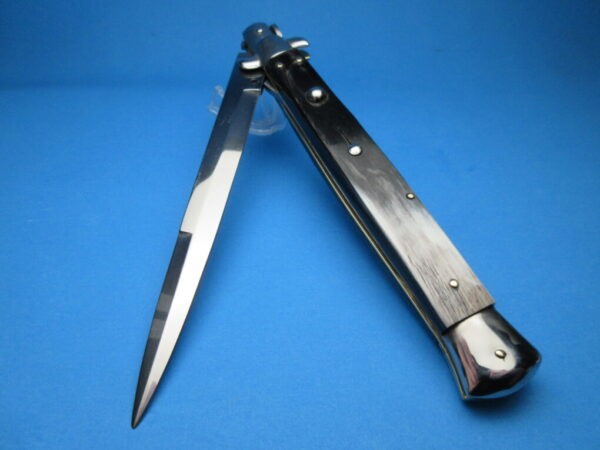 13" Italian Stiletto Buffalo Horn Bayonet Switchblade
