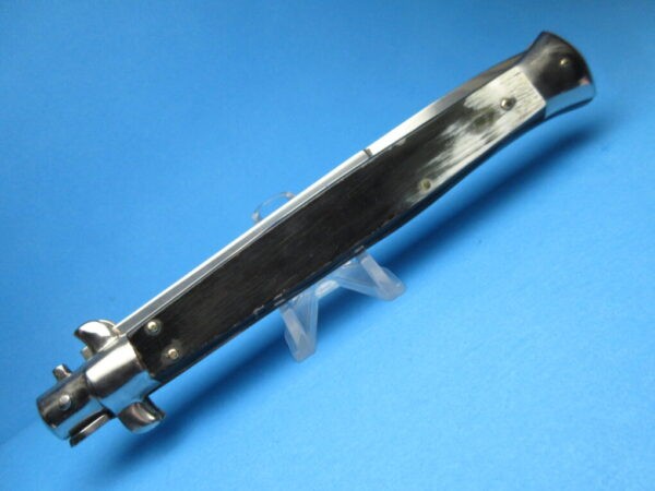 13" Italian Stiletto Buffalo Horn Bayonet Switchblade