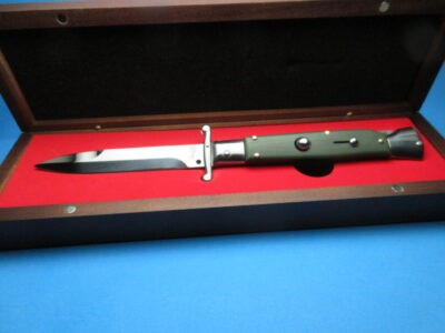 9'' AKC Green G-10 Polished Bayonet Swinguard