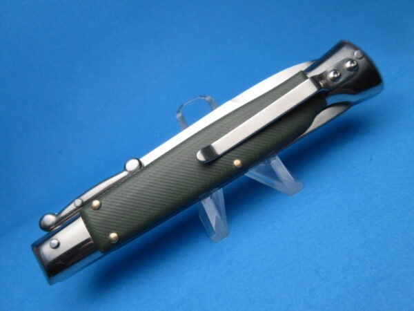 9'' AKC Green G-10 Polished Bayonet Swinguard
