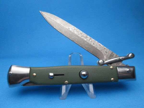 9'' AKC Green G-10 Damascus Bayonet Swinguard