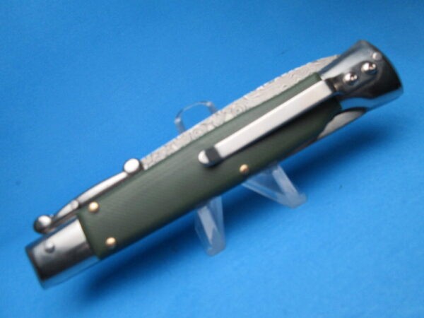 9'' AKC Green G-10 Damascus Bayonet Swinguard