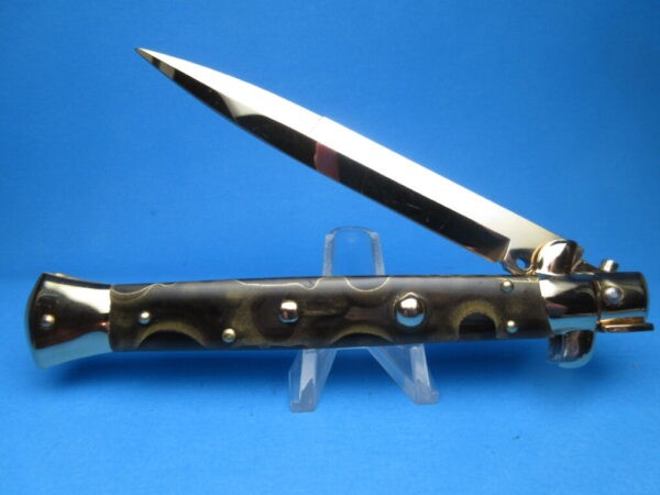 Frank Beltrame 11" Gold Micarta Bayonet Switchblade