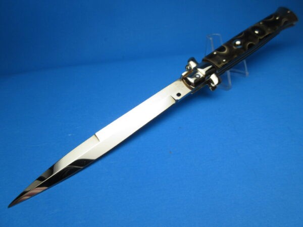 Frank Beltrame 11" Gold Micarta Bayonet Switchblade - Image 3