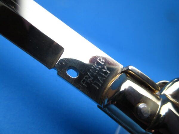 Frank Beltrame 11" Gold Micarta Bayonet Switchblade - Image 6