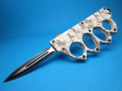 1918 OTF Digital Desert Camo Knuckle Knife Switchblade