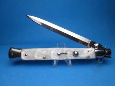 13" White Pearlex Dagger Italian Stiletto Clone