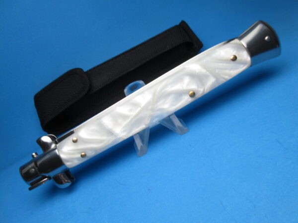 13" White Pearlex Dagger Italian Stiletto Clone - Image 3