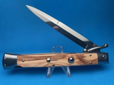 Frank Beltrame 11" Olivewood Bayonet Swinguard Switchblade Knife