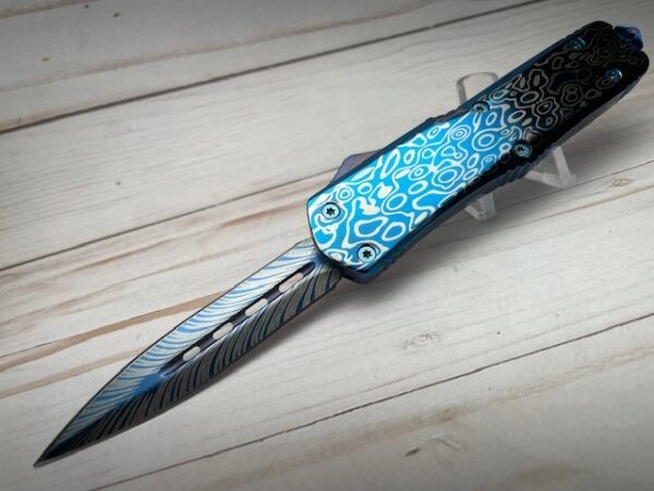 Blue Titanium OTF Switchblade