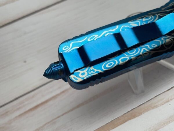 Blue Titanium OTF Switchblade