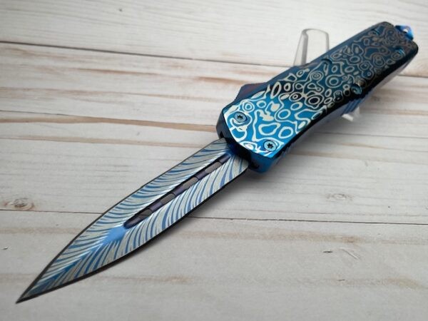 Blue Titanium OTF Switchblade