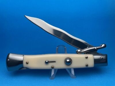 9" Imit. Ivory Italian Stiletto Kriss Clone Switchblade Knife