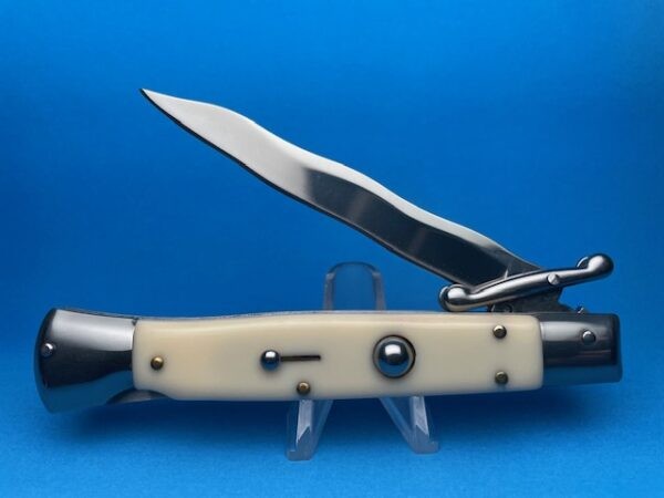 9" Imit. Ivory Italian Stiletto Kriss Clone Switchblade Knife