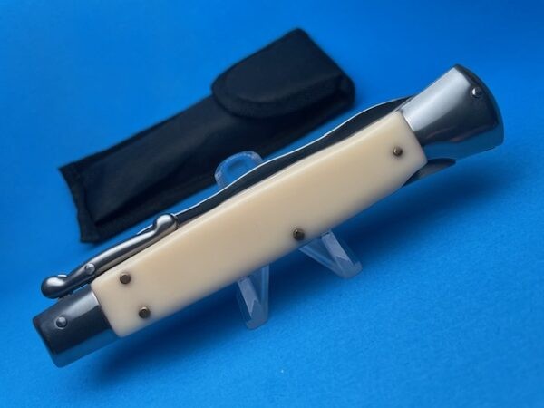9" Imit. Ivory Italian Stiletto Kriss Clone Switchblade Knife
