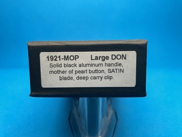 Pro-Tech Large Don 1921 Black Handle Pearl Button Plain Edge - Image 6