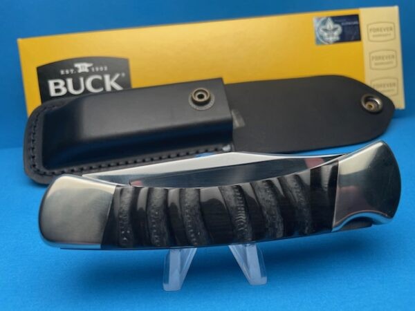 Buffalo Jigged Horn Automatic Conversion Switchblade Knife