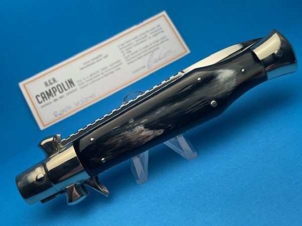 AGA Black Widow Brazilian Horn Double Filework Switchblade #1 - Image 4