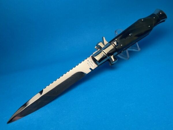 AGA Black Widow Brazilian Horn Double Filework Switchblade #2