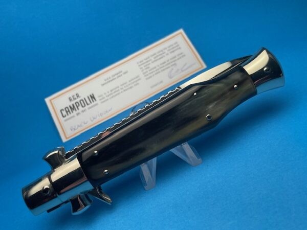 AGA Black Widow Brazilian Horn Double Filework Switchblade #2